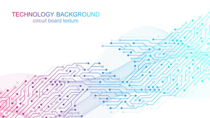 Aufkleber - Electronic texture for computer technology, engineering concept. Motherboard computer generated abstract background