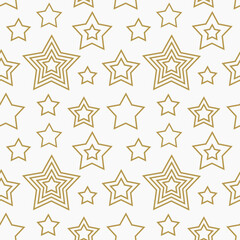 Wall Mural - gold stars seamless christmas pattern.