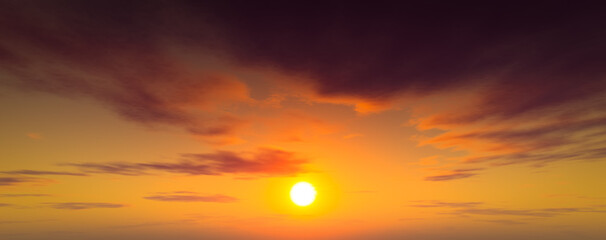 Wall Mural - wide format sunset sky background