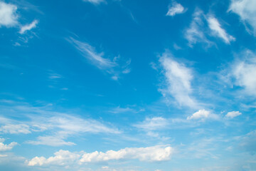 Wall Mural - Background with blue sky and white clouds.