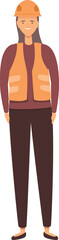 Poster - Woman vest icon cartoon vector. Construction engineer. Women tool