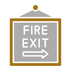 Poster - Fire Exit Icon Style