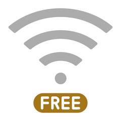 Poster - Free Wifi Icon Style