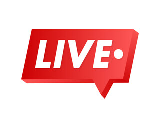 Wall Mural - Live streaming logo. Business icon. Stream interface. Vector stock illustration