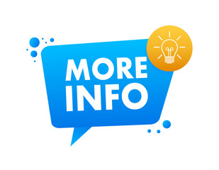 Aufkleber - More Info sign, label. Vector stock illustration