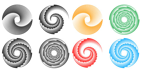 Poster - set design elements symbol editable halftone frame dot circle pattern on white background. vector il