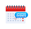 © DG-Studio - Label with upcoming events sign, label. Web design. Vector stock illustration.