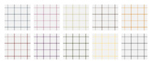 Collection Of Tattersall Plaid Seamless Surface Pattern