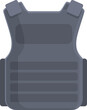 Textile vest icon cartoon vector. Bullet proof. Army armor