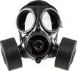english sas gas mask isolated.