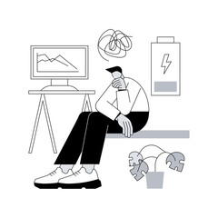 Poster - Emotional burnout abstract concept vector illustration. Psychological breakdown, burnout, emotional overload, psychologist consultation, mental health, stress and anxiety abstract metaphor.