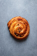 Top View Of Snail Pastry