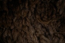 Closeup Of A Brown Sheepskin Blanket Background