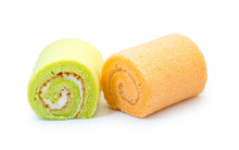 Cake Roll Isolated On White Background