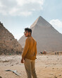 man at the giza pyramids