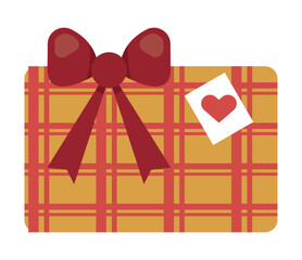 Sticker - gift box with heart