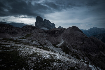 Wall Mural - Dark Mountains with heavy clouds