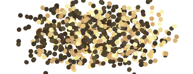 Glittering golden confetti png. Glittering golden confetti falls from above on transparent background. Celebrate festivals.