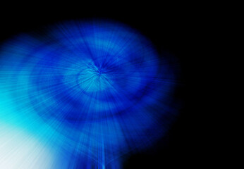 Poster - abstract illustration blue background with fractal rays