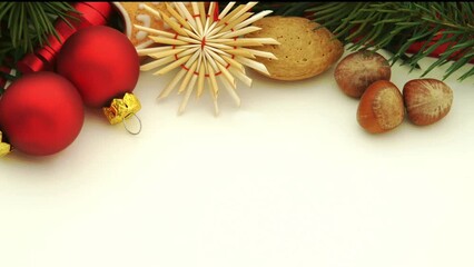 Wall Mural - Christmas background with copy space and mild light effects