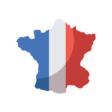 France Map And Flag