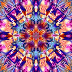 Poster - Abstract kaleidoscope background. Beautiful multicolor kaleidoscope texture. Unique kaleidoscope design.