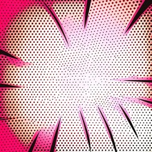 High Quality Comic Book Style Background, Halftone Print Texture