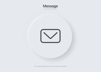 Fototapete - 3d isolated vector elements. Minimal modern message, chat, speak, dialog, chatting icon emblem symbol. 3d blue messaging chatting icon. Mobile app icons for UI UX website mobile app