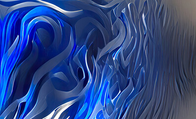  Beautiful Blue Abstract Flowing Dynamic Background, Texture and Illustration