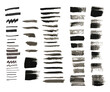 © VIKTORIIA - Vector collection of artistic grungy black paint hand made creative brush stroke set isolated on white background.