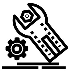 Wall Mural - app coading development installation maintenance service settings icon