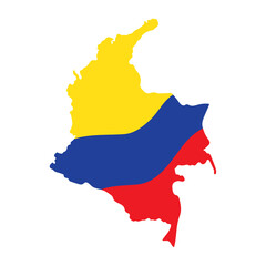 Sticker - Colombian map and flag