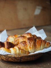 Canvas Print - small homemade butter croissants