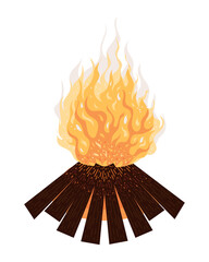 Sticker - burning bonfire icon