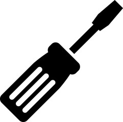 Poster - srewdriver icon, glyph style design on white background..eps