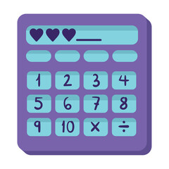 Canvas Print - math calculator icon