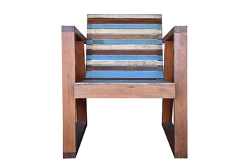 Sticker - Wooden arm chair isolated.