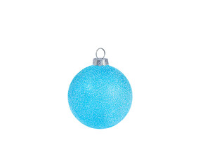 Wall Mural - isolated blue christmas ornament closeup