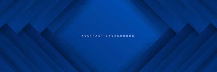 Wall Mural - blue background with abstract square shape, dynamic and modern banner concept