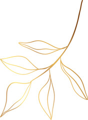 Aufkleber - Gold botanical 