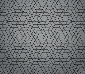 The geometric pattern with lines. Seamless vector background. Black and gray texture. Graphic modern pattern. Simple lattice graphic design