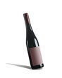 Red wine bottle with mock-up lable, isolated