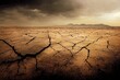 dry land with cracks, apocalyptic landscape