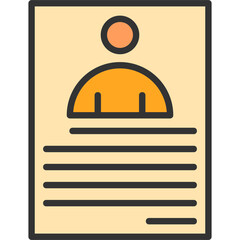 Sticker - Resume Icon