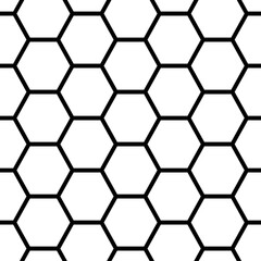 Poster - Honeycomb seamless pattern. Abstract geometric honeycomb seamless pattern. Hexagon pattern. Vector illustration