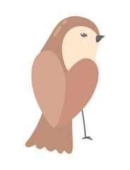 Sticker - brown bird icon