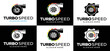 turbo speed logo, speed automotive logo, turbo speed, turbo engine mechanics.