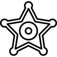 Wall Mural - Sheriff Badge Icon