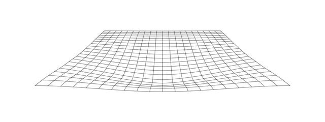 Wall Mural - distorted tiled floor. grid warp texture. futuristic waved mesh. geometric deformation. gravity phen