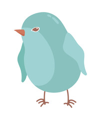 Sticker - green cartoon bird